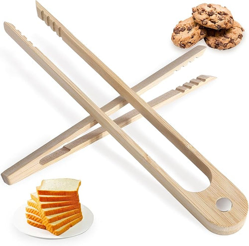 1 Set Bamboo Toaster Tongs & Toast Tongs for Cooking