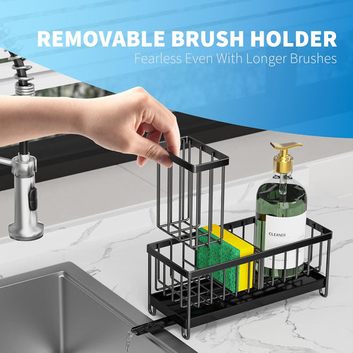 1 Black Sponge Holder for Kitchen Sink