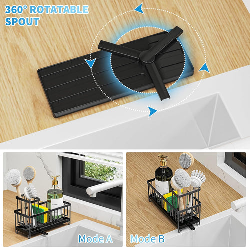 1 Black Sponge Holder for Kitchen Sink