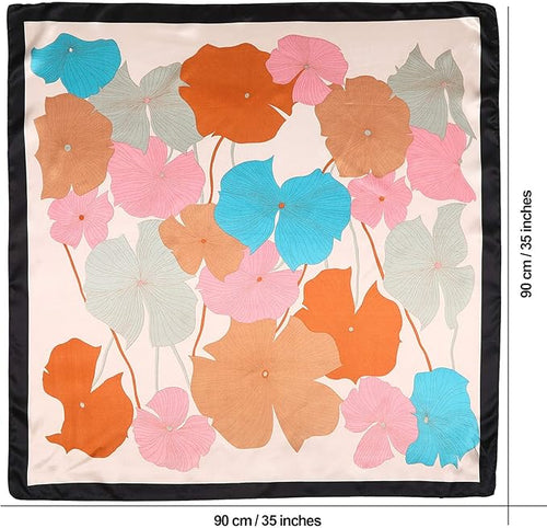 35” Satin Large Square Head Scarves