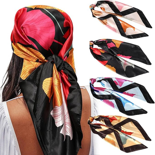 35” Satin Large Square Head Scarves